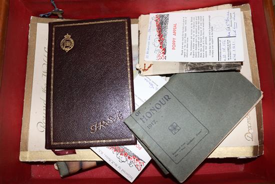 Leather case ephemera